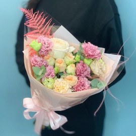 bouquet with peony roses ''Gentle compliment''