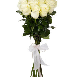 Bouquet of 9 white roses
