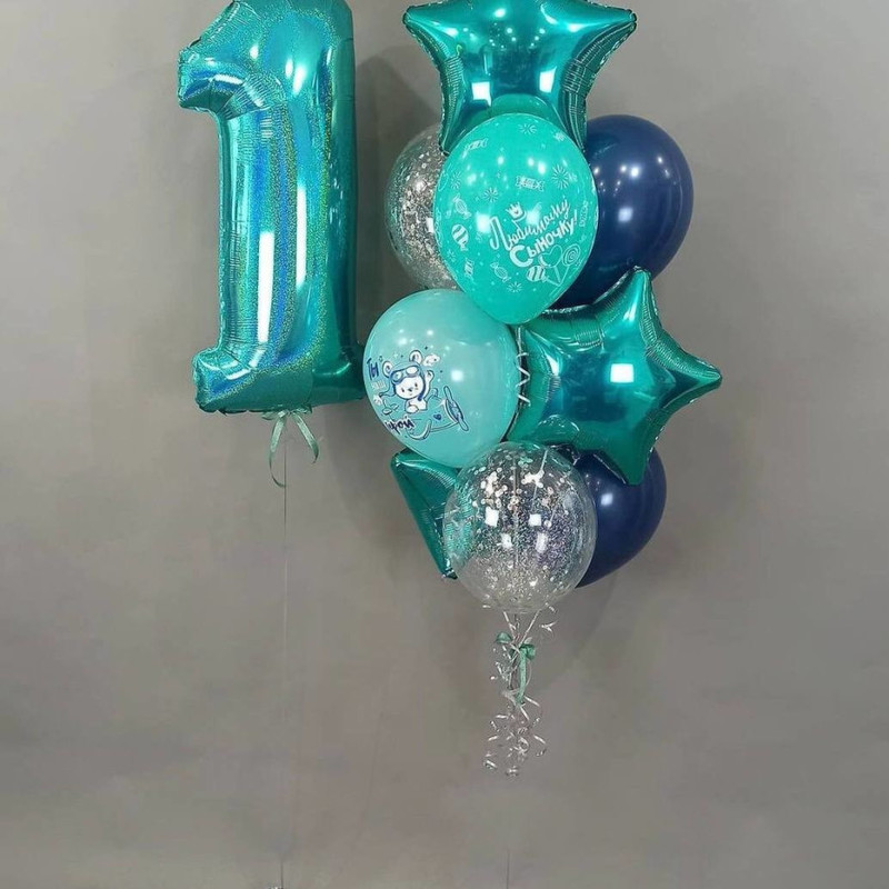 Воздушные шары Тиффани на 1 год, стандартный