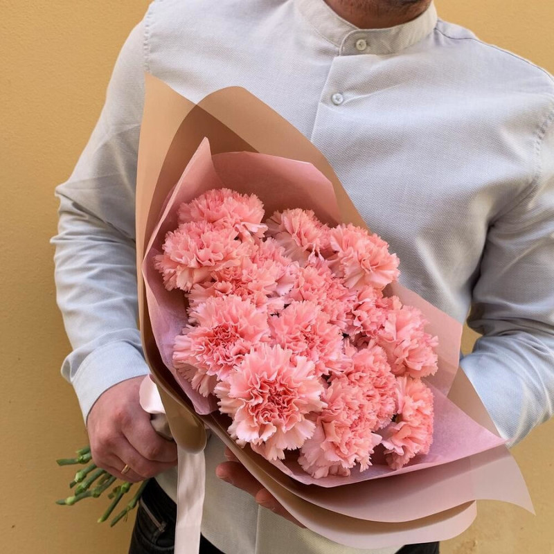 Bouquet of pale pink dianthus 15 pcs, standart