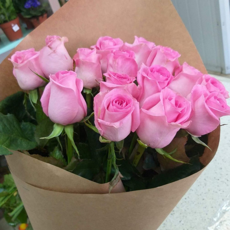 букет "Розовые розы", стандартный
