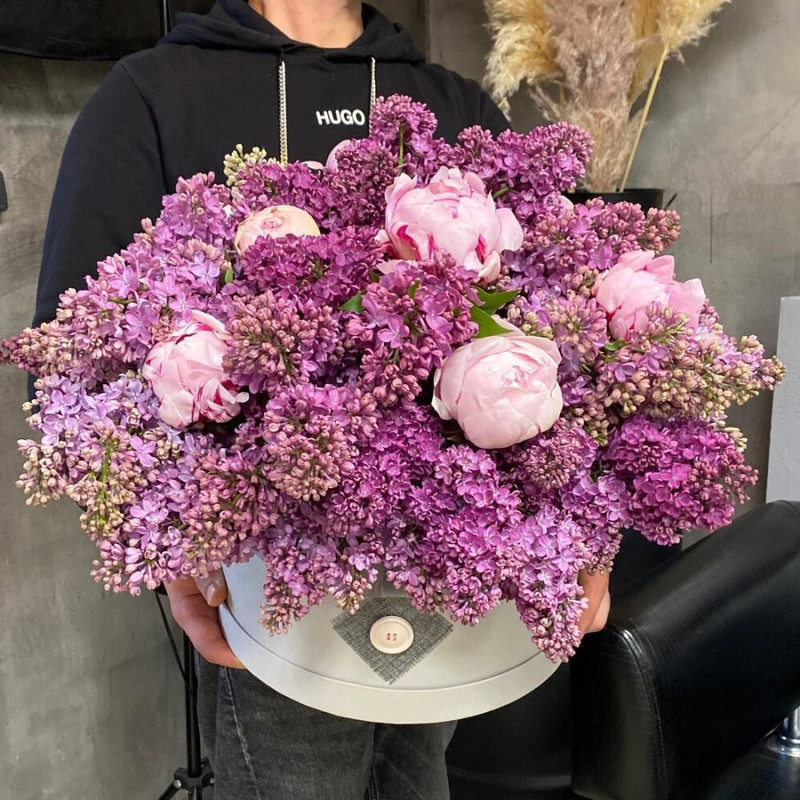 Lilac and peonies fashion, standart