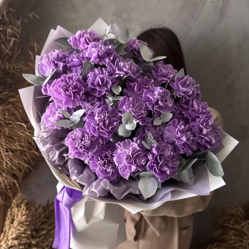 Bouquet of dianthus 25 pcs in a cheesy flower, standart