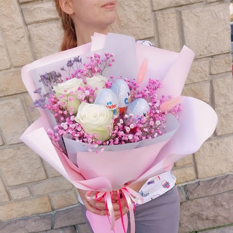 Flowers and sweets "Surprise for your beloved!", standart