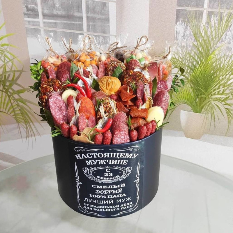 Bouquet of sausages in a box 3 kg, standart