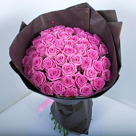 51-розовая роза 50 см