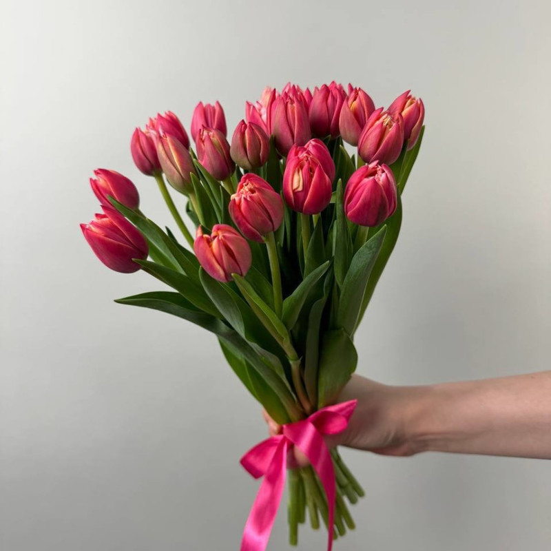Bouquet of 25 peony tulips, standart