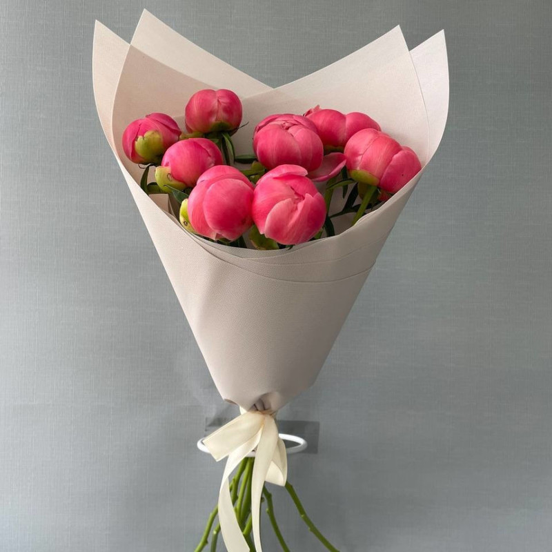 Bouquet of peonies "Coral Charm", standart