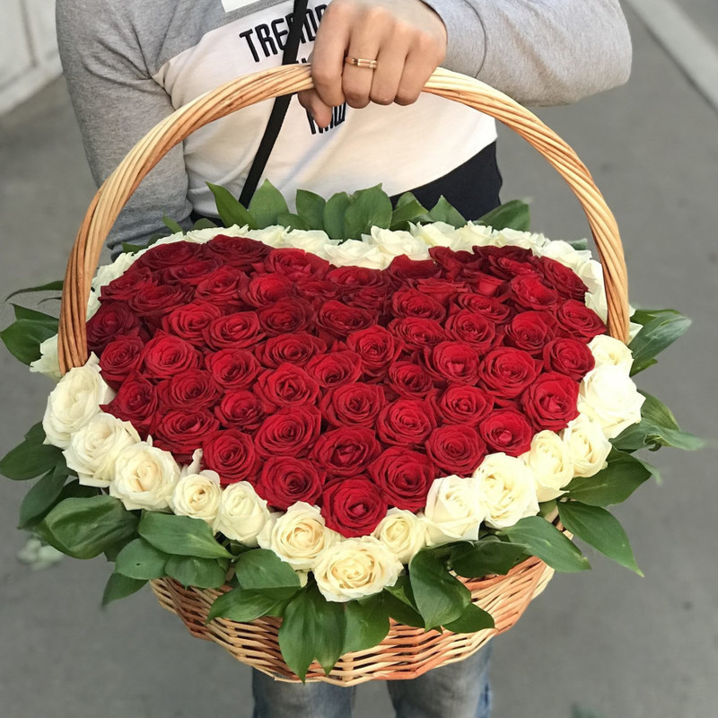 101 heart-shaped roses, standart