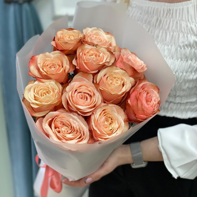 Beautiful bouquet of roses “Bright Flash” Art. 156, standart