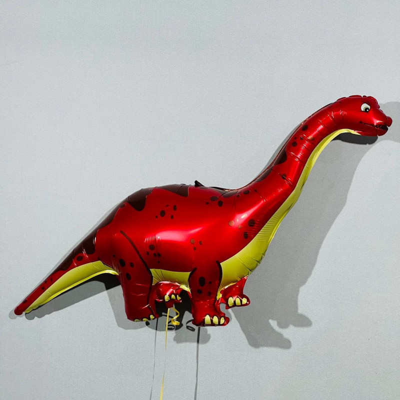 Шар динозавр Диплодок красный, стандартный