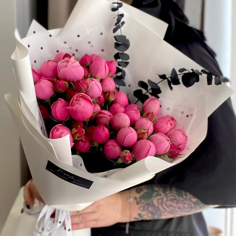 Mono bouquet with peony rose Silva Pink, standart