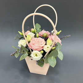 Handbag “Provence” with peony rose