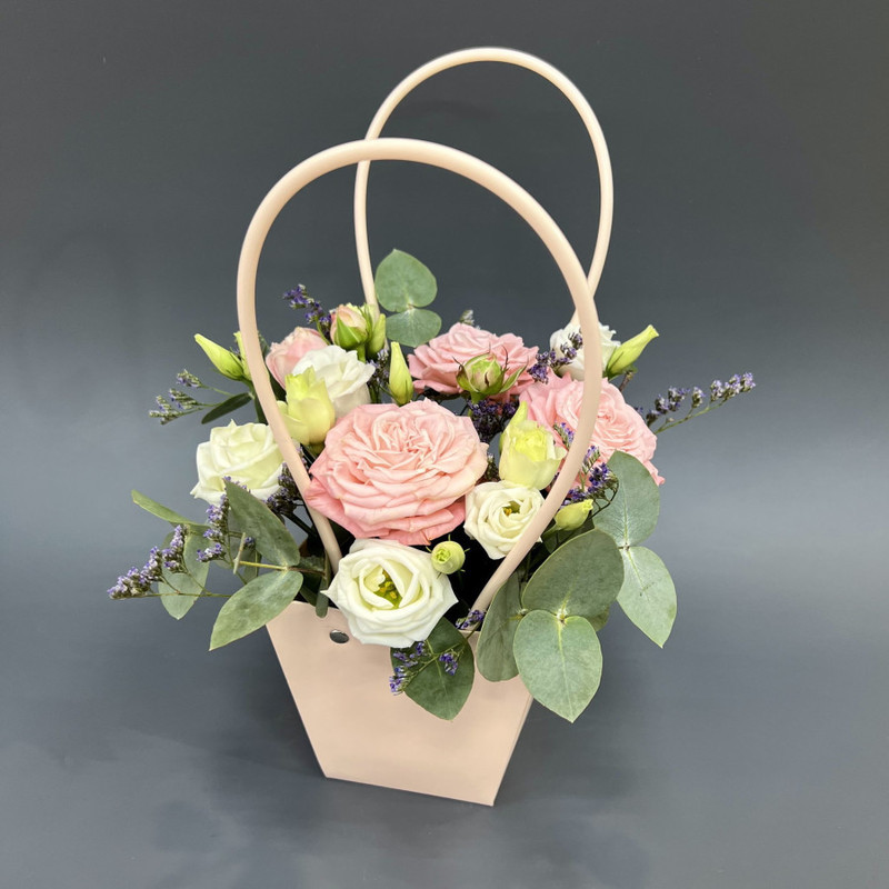 Handbag “Provence” with peony rose, standart