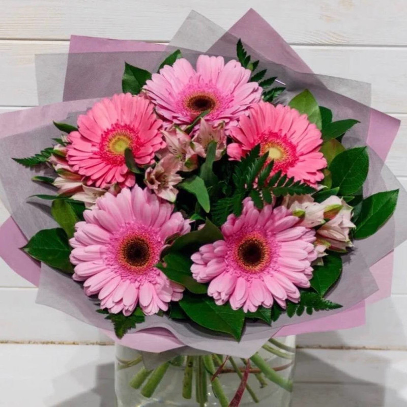 Bouquet of pink gerberas, standart