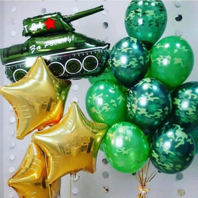Набор шаров с танком для военного, стандартный