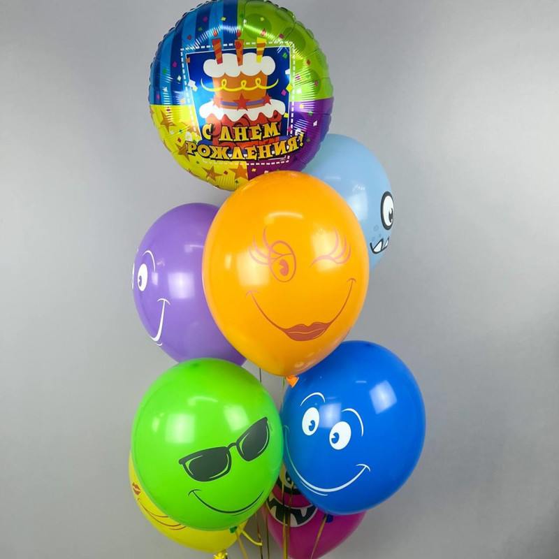 Helium Balloon Fountain Smiley, standart