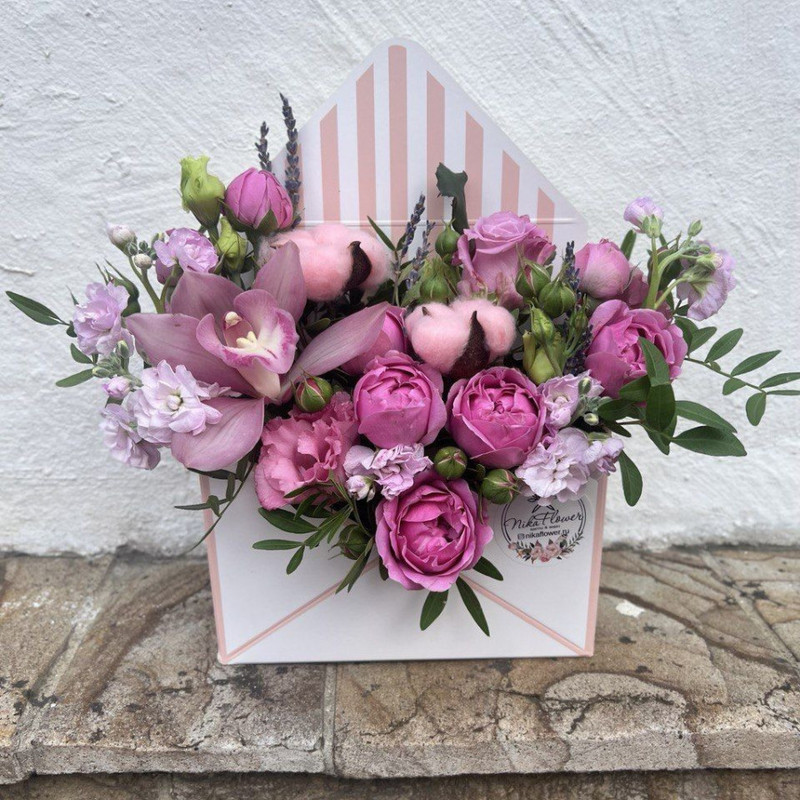 Envelope with flowers Pink dreams, standart