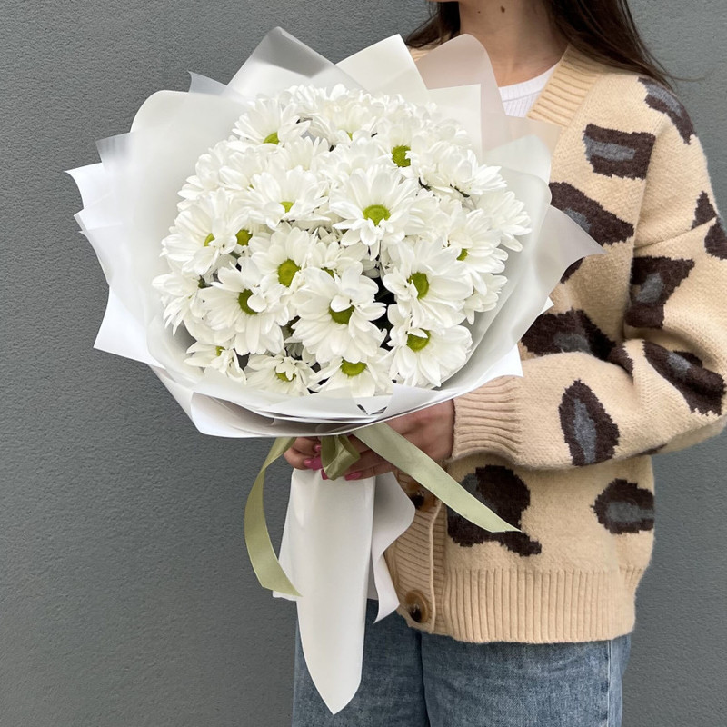 Mono-bouquet of 7 chrysanthemums, standart