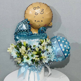 Bouquet for discharge with a ball