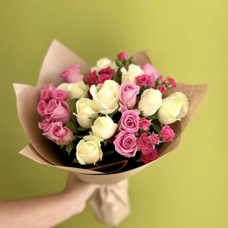 Mono bouquet of roses, standart