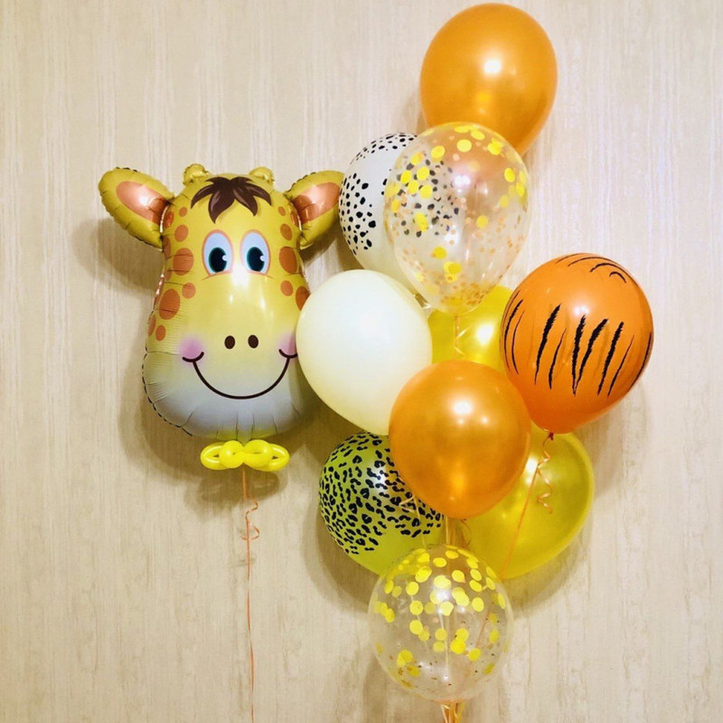 Safari Africa balloons with giraffe, standart