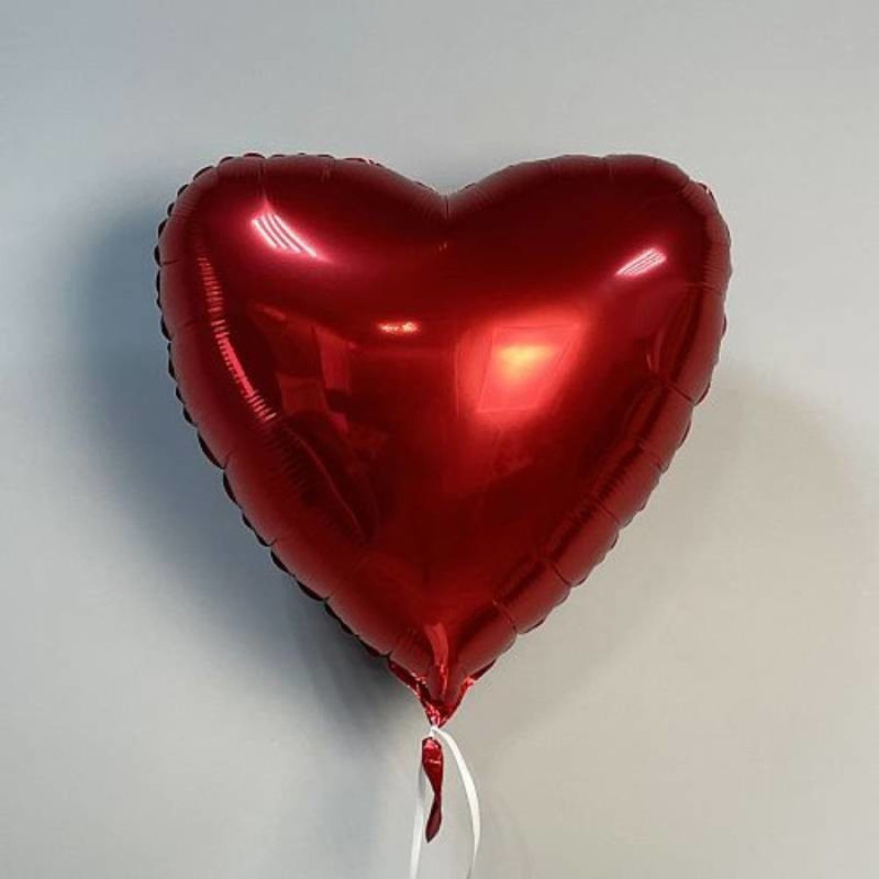 Foil balloon "Heart", red, standart