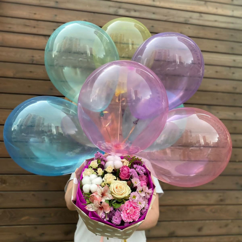 Bouquet with spectacular balls Crystal, standart