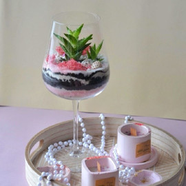 Florarium in a glass