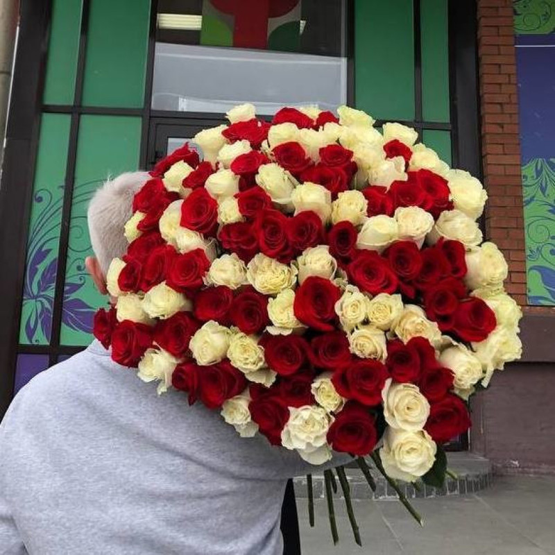 Premium bouquet of 101 roses, standart
