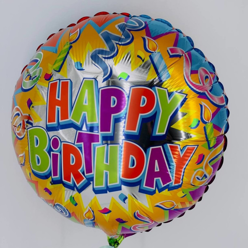 Круглый шар из фольги на День рождения, стандартный