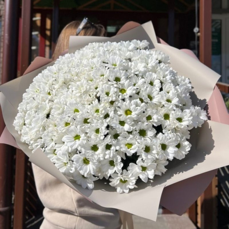 Bouquet "Legendary" of 21 chrysanthemums, standart