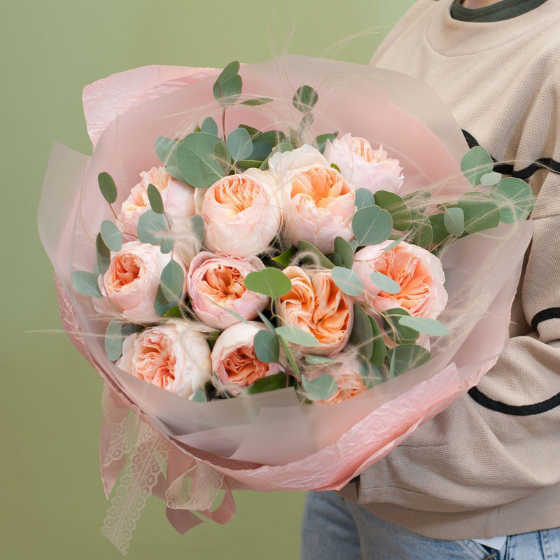 Bouquet of peony roses "Chantimel", standart