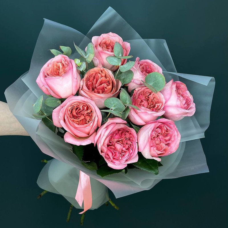 Bouquet of peony roses Pink Expression, standart