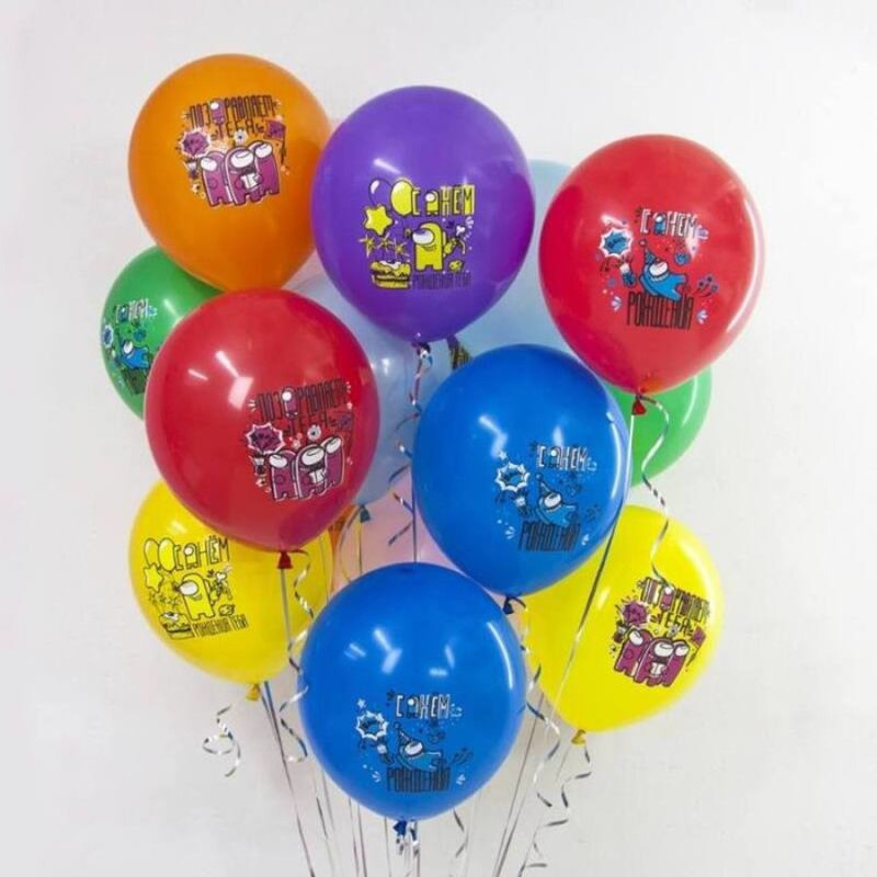 Воздушные шары Амонг Ас на день рождения, стандартный