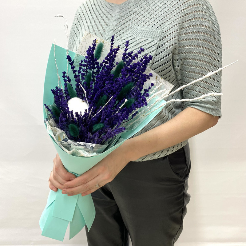 Bouquet of stabilized Lavender and Lagurus, standart