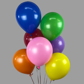 Plain balloons with helium 7 pcs