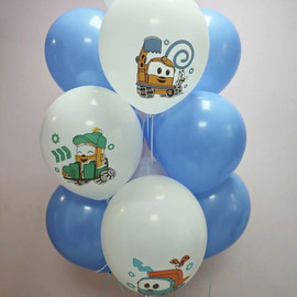 Balloons for the boy's birthday truck Leva
