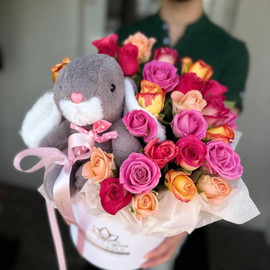 Flowers with a toy