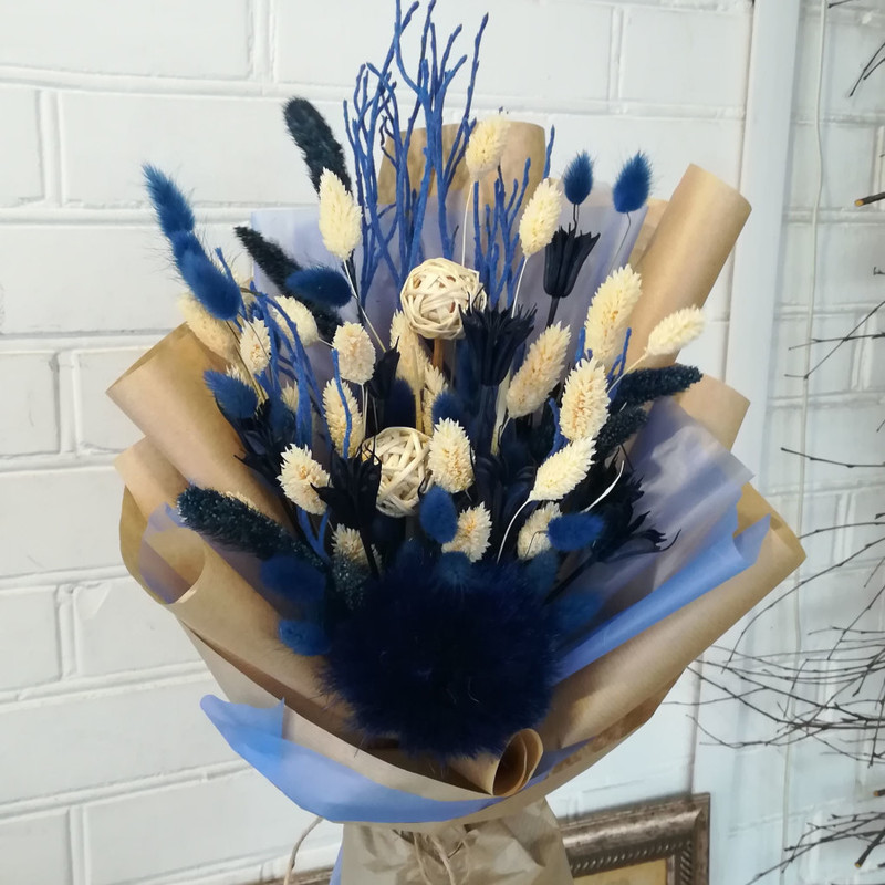 Bouquet of dried flowers "Ultramarine", standart