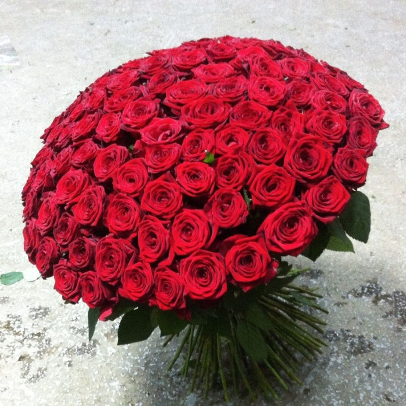 Букет из 101 красной розы, стандартный