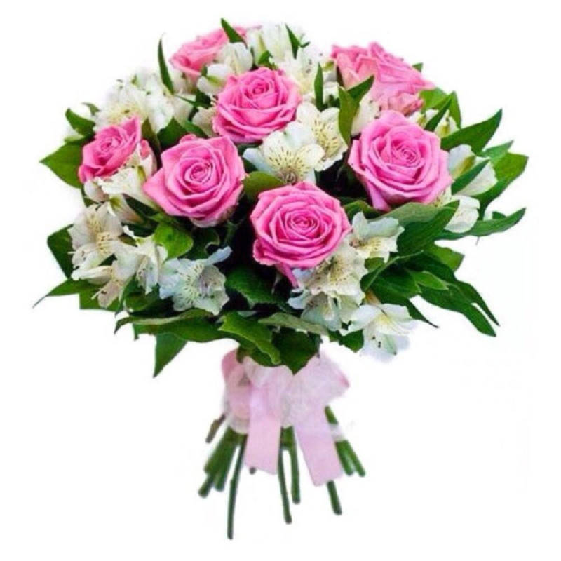 Bouquet of alstroemerias and roses, standart