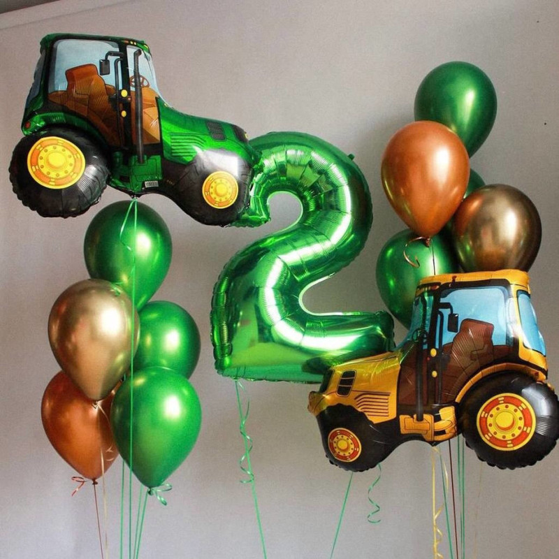 Balloons for a boy with a number, standart