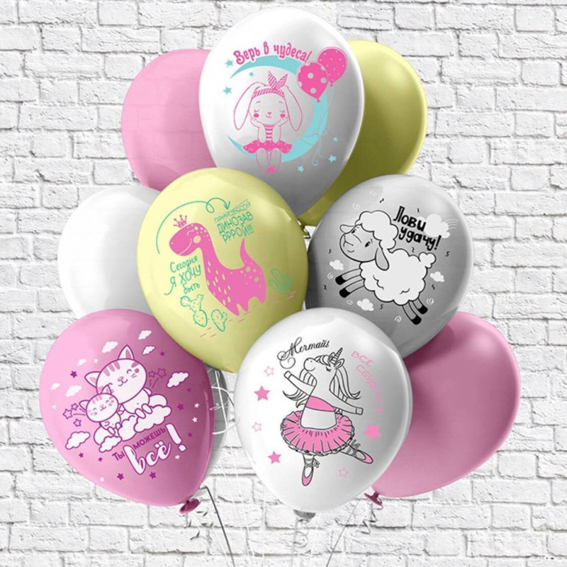 Balloons with inscriptions, standart