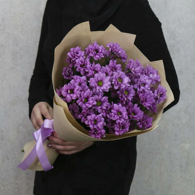Bouquet with pink chrysanthemum, standart