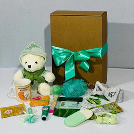 Beauty box gift with a teddy bear