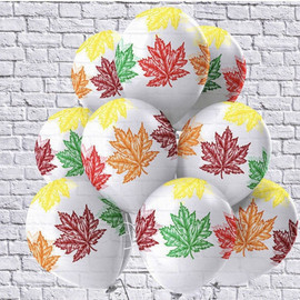 Balloons with maple leaves