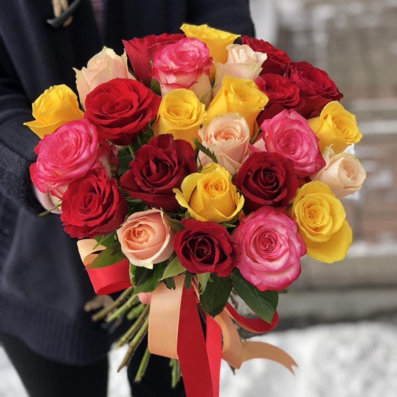 25 roses mix 60 cm Ecuador, standart