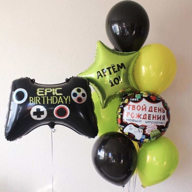 Balloons for a boy with a joystick gamepad, standart