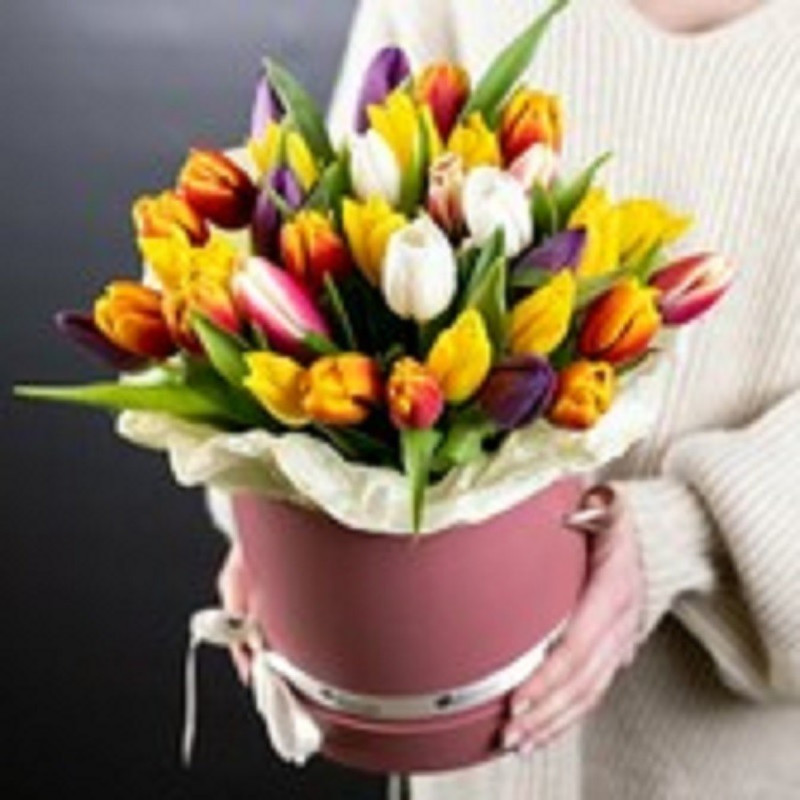 Box with tulips, standart